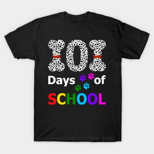 Dalmation Dog 101 Days Of School Tshirt Teachers Kids Gift T-Shirt